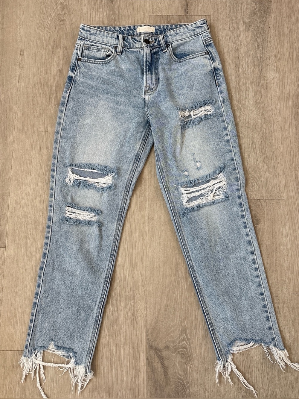 Altar’d state size 25 high-waisted blue denim jeans